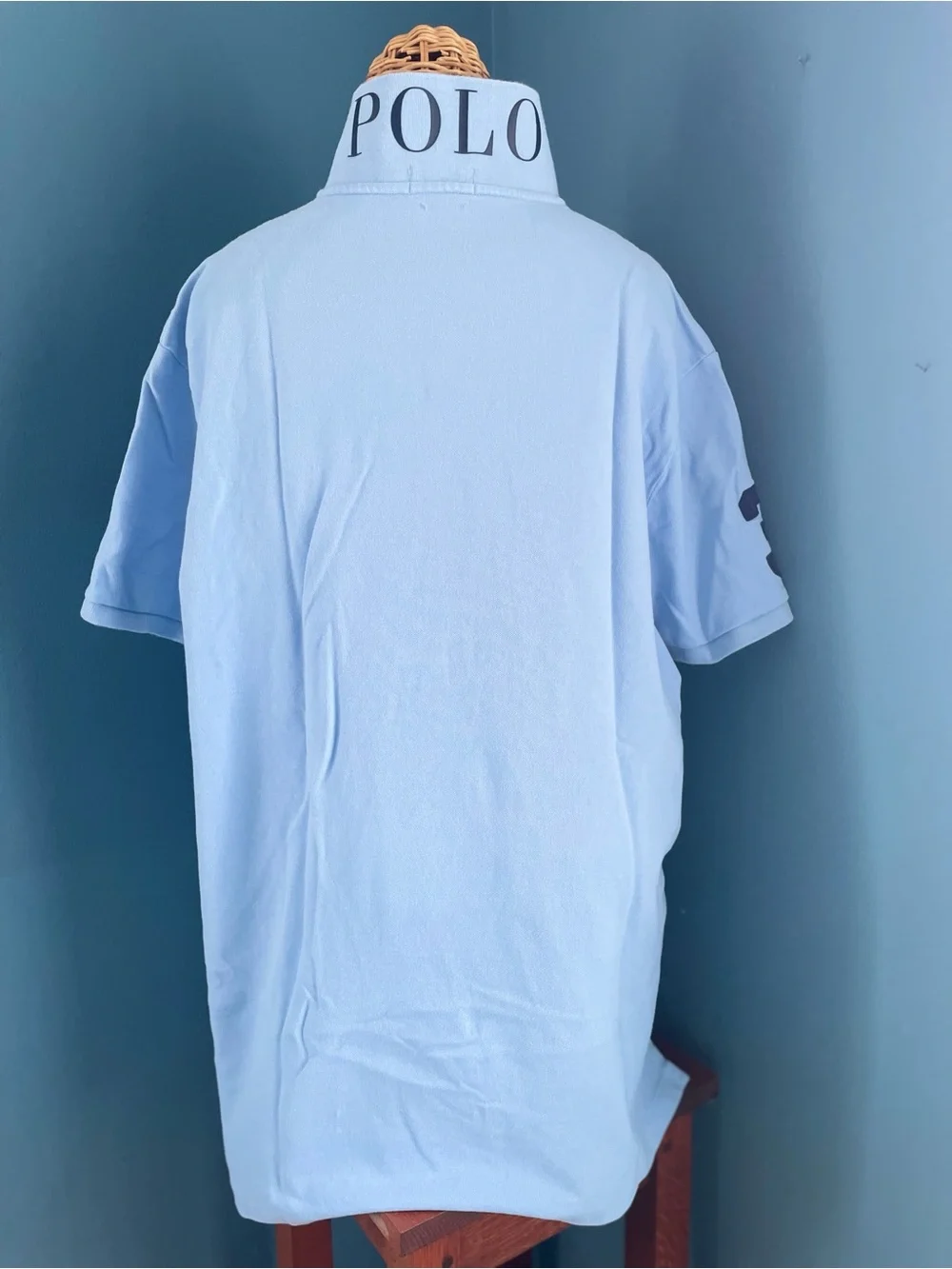 Polo Ralph Lauren Big Pony Shirt Men’s XXL Custom Slim Fit Short Sleeve Blue